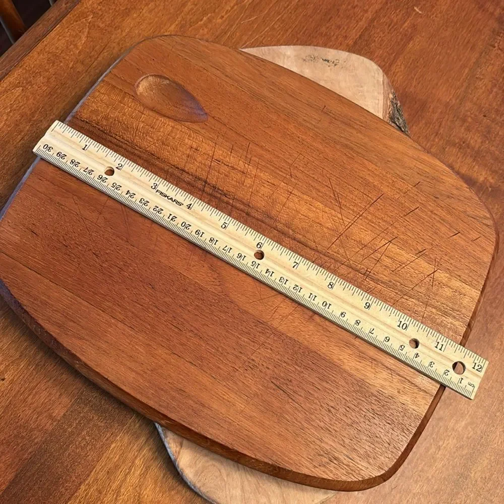 MCM 1970's Dansk Teak Cheese Board and Knife Set